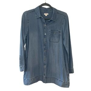 J. Jill Denim Button Down Shirt with Pockets (S)